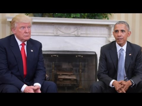 Obama welcomes Trump to White House